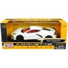 2020 Chevrolet Corvette C8 Stingray White with Red Interior 'History of Corvette' Series 1/24 Diecast Model Car by Motormax