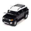 2007 Toyota FJ Cruiser Black Diamond with White Top and Roofrack 'Classic Gold Collection' Series Limited Edition 1/64 Diecast Model Car by Johnny Lightning