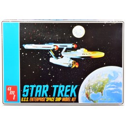 Skill 2 Model Kit U.S.S. Enterprise NCC-1701 Space Ship 'Star Trek' 1/650 Scale Model by AMT