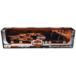 Harley Davidson Custom Hauler Trailer Black 'Custom Haulers' Series 1/64 Diecast Model by Maisto