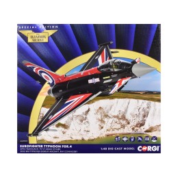 Eurofighter Typhoon FGR4 Aircraft 'Blackjack RAF Typhoon Display Aircraft' (2022) British Royal Air Force 'The Aviation Archive' Series 1/48 Diecast Model by Corgi