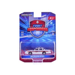 1994 Ford Crown Victoria 'NYC EMS (City of New York Emergency Medical Service)' White with Blue and Red Stripes 'First Responders' Series 2 1/64 Diecast Model Car by Greenlight