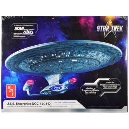 Skill 2 Model Kit U.S.S. Enterprise NCC-1701-D Space Ship 'Star Trek: The Next Generation' (1987-1994) TV Series 1/1400 Scale Model by AMT