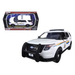 2015 Ford Police Interceptor Utility with Light Bar 'RCMP Royal Canadian Mounted Police' White 1/24 Diecast Model Car by Motormax