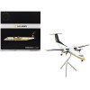 Bombardier C-147A Transport Aircraft 'Golden Knights Parachute Team' United States Army (17-01610) White with Yellow Stripes and Black Tail 'Gemini 200' Series 1/200 Diecast Model Airplane by GeminiJets