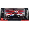 Datsun 510 #46 John Morton Red and White 'BRE (Brock Racing Enterprises)' 'Race' Series 1/43 Diecast Model Car by Bburago