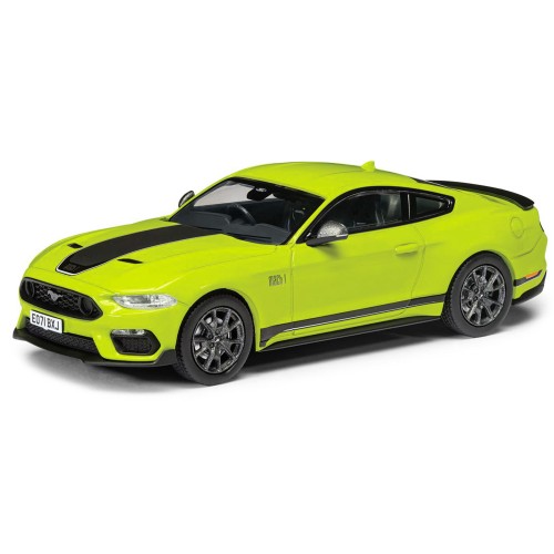 Ford Mustang Mk6 Mach 1 RHD (Right Hand Drive) Grabber Yellow with Black Stripes 'Vanguards' Series 1/43 Diecast Model Car by Corgi