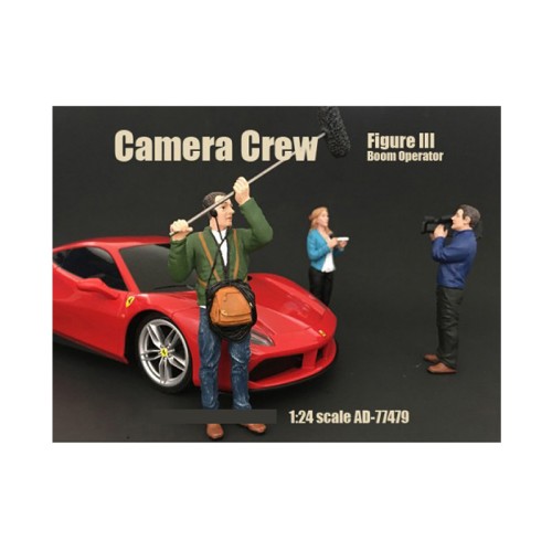 Camera Crew Figure III 'Boom Operator' For 1:24 Scale Models by American Diorama