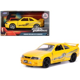Leon's Nissan Skyline GT-R (BCNR33) Yellow Metallic with Graphics 'Fast & Furious' Series 1/32 Diecast Model Car by Jada