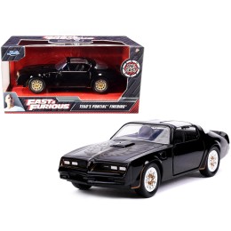 Tego's Pontiac Firebird Black with Gold Stripes and Hood Bird 'Fast & Furious' Series 1/32 Diecast Model Car by Jada