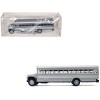 School Bus Silver Metallic 1/87 (HO) Plastic Model by Promotex