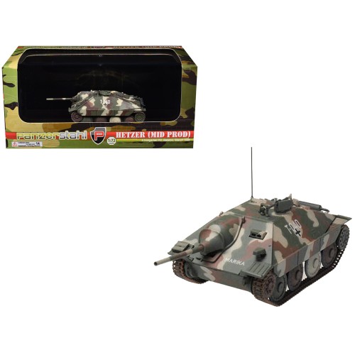 Hetzer (Mid Prod) Tank Destroyer 'T-040 Marika 2nd Hungarian Panzer Division Balaton' (1945) German Army 1/72 Diecast Model by Panzerstahl