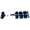 Lowboy Tri-Axle Booster with Integrated Rear Axle and Fenders (2 Sets) 1/87 (HO) Plastic Model by Promotex