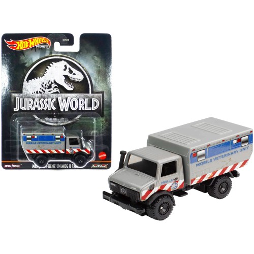 Mercedes-Benz Unimog U 1300 L 'Mobile Veterinary Unit MVU-12' 'Jurassic World' (2015) Movie Diecast Model Car by Hot Wheels