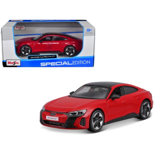 2022 Audi RS e-Tron GT Red with Black Top and Sunroof 'Special Edition' Series 1/25 Diecast Model Car by Maisto
