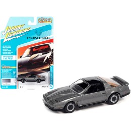 1984 Pontiac Firebird Trans Am T/A Silver Sand Gray Metallic with Black Top 'Classic Gold Collection' Series Limited Edition to 7418 pieces Worldwide 1/64 Diecast Model Car by Johnny Lightning