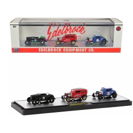 'Edelbrock Equipment Co.' Set of 3 Pieces Limited Edition to 2750 pieces Worldwide 1/64 Diecast Models by M2 Machines
