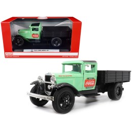1931 Ford Model AA Pickup Truck Light Green and Black 'Pause. Refresh. Drink Coca-Cola' 1/24 Diecast Model Car by Motor City Classics