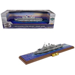 British HMS Invincible (R05) Aircraft Carrier Waterline Edition 'Falklands War' (1982) British Royal Navy 'Battleship' Series 1/700 Diecast Model by Metal Proud