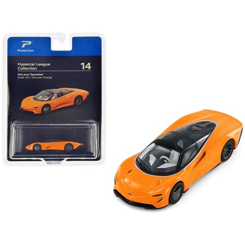 McLaren Speedtail McLaren Orange with Black Top 'Hypercar League Collection' 1/64 Diecast Model Car by PosterCars
