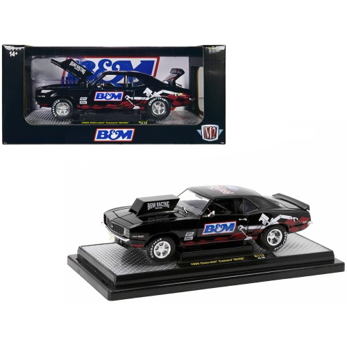 1969 Chevrolet Camaro SS/RS Black 'B&M Racing' Limited Edition to 6650 pieces Worldwide 1/24 Diecast Model Car by M2 Machines