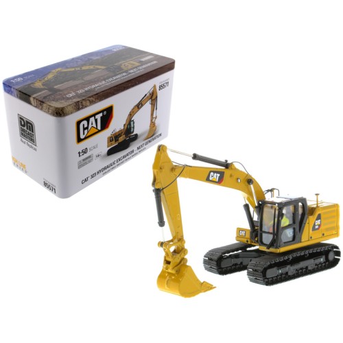 CAT Caterpillar 323 Hydraulic Excavator with Operator Next Generation Design 'High Line Series' 1/50 Diecast Model by Diecast Masters