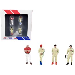'Race Drivers' 4 Piece Diecast Figure Set 'BRE' for 1/64 Scale Models by Tarmac Works & American Diorama