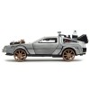 DeLorean DMC (Time Machine) Brushed Metal Train Wheel Version 'Back to the Future Part III' (1990) Movie 'Hollywood Rides' Series 1/32 Diecast Model Car by Jada