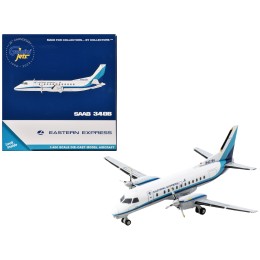 Saab 340B Commercial Aircraft 'Eastern Express' (N407BH) White with Blue Stripes 1/400 Diecast Model Airplane by GeminiJets