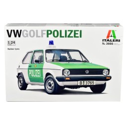 Skill 3 Model Kit 1978 Volkswagen Golf 'Berlin Polizei (Police) Department' 1/24 Scale Model by Italeri