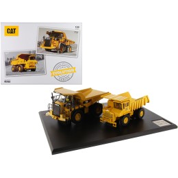 CAT Caterpillar 769 Off-Highway Truck (1963-2006) and CAT Caterpillar 770 Off-Highway Truck (2007-Present) with Operators 'Evolution Series' Set of 2 pieces 1/50 Diecast Models by Diecast Masters