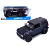 2021 Ford Bronco Wildtrak Dark Blue Metallic with Dark Gray Top 'Special Edition' 1/18 Diecast Model Car by Maisto