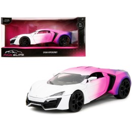 Lykan Hypersport White Pink and Purple Gradient 'Pink Slips' Series 1/24 Diecast Model Car by Jada