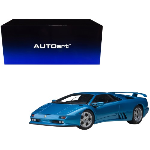 Lamborghini Diablo SE30 Blu Sirena Blue Metallic 1/18 Model Car by Autoart