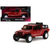 2020 Jeep Gladiator Pickup Truck Candy Red 'Pink Slips' Series 1/32 Diecast Model Car by Jada