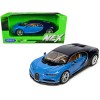Bugatti Chiron Blue and Dark Blue Two-Tone 'NEX Models' Series 1/24 Diecast Model Car by Welly