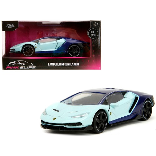 Lamborghini Centenario Light Blue and Purple 'Pink Slips' Series 1/32 Diecast Model Car by Jada