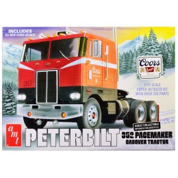 Skill 3 Model Kit Peterbilt 352 Pacemaker Cabover Tractor 'Coors' 1/25 Scale Model by AMT