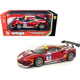 Ferrari 488 Challenge #11 Candy Red with White Stripes 'Ferrari Racing' 1/24 Diecast Model Car by Bburago