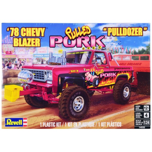 Level 4 Model Kit 1978 Chevrolet Blazer Pickup Truck 'Pulled Pork Pulldozer' 1/24 Scale Model by Revell