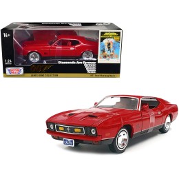 1971 Ford Mustang Mach 1 Red James Bond 007 'Diamonds are Forever' (1971) Movie 'James Bond Collection' Series 1/24 Diecast Model Car by Motormax