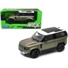 2020 Land Rover Defender Green Metallic with White Top 'NEX Models' 1/26 Diecast Model Car by Welly