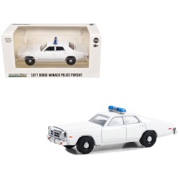1977-78 Dodge Monaco Police Pursuit White with Light Bar 'Hot Pursuit - Hobby Exclusive' Series 1/64 Diecast Model Car by Greenlight