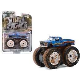1996 Ford F-250 Monster Truck 'Bigfoot #7' Blue (Dirty Version) 'Kings of Crunch' Series 7 1/64 Diecast Model Car by Greenlight
