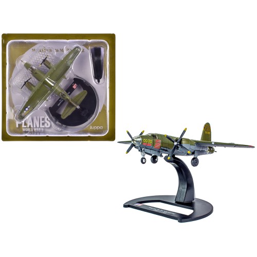 Martin B-26B Marauder Bomber Aircraft 'QQQQ 556th Bomb Squadron 387th Bomb Group' United States Army Air Forces (1943) 'Planes of World War II' Series 1/144 Diecast Model Airplane by Luppa