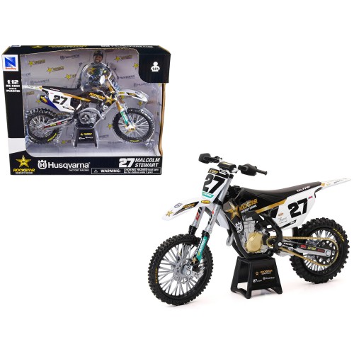 Husqvarna FC450 Motorcycle #27 Malcolm Stewart 'Rockstar Energy Drink' 1/12 Diecast Model by New Ray