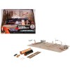 'Fast & Furious' Final Race Diorama with Toyota Supra Orange and Dodge Charger Black 'Nano Scene' Series model by Jada