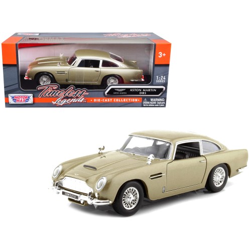 Aston Martin DB5 RHD (Right Hand Drive) Gold Metallic 'Timeless Legends' Series 1/24 Diecast Model Car by Motormax