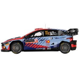 Hyundai i20 N Rally1 Hybrid #11 Thierry Neuville - Martijn Wydaeghe 'Hyundai Shell Mobis WRT'  Winner WRC 'Monte Carlo Rally' (2024) 1/18 Model Car by Top Speed