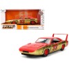 1969 Dodge Charger Daytona #33 Red and Gold Metallic with Graphics 'Bigtime Muscle' Series 1/24 Diecast Model Car by Jada